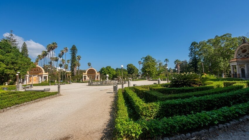 La piazza principale di Villa Giulia a Palermo